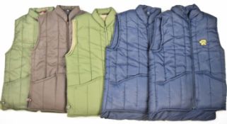 Five Pointer padded shooting waistcoats or gilets, all size small and unworn in original packaging.