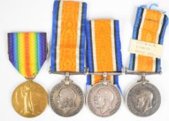 Three South Africa WW1 medals comprising War Medal and Victory Medal named to Pte V.B.M