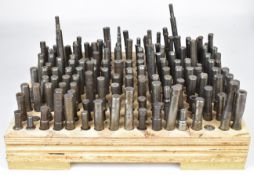 A set of 187 hardened steel gunsmiths dent raising and measuring plugs from .410 to 12 bore, in