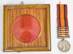 British Army Queen's South Africa Medal with clasp for Tugela Heights, Orange Free State, Relief