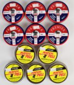 Thirteen tins of 500 Webley Match Pell .177 4.5mm and Crosman Premier Domed Ultra Magnum .177 4.