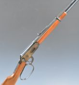 Deactivated Winchester model 94AE .45 Colt underlever action rifle with adjustable sights and 20