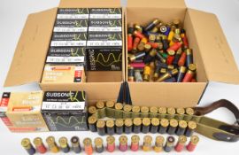 Three hundred and eighty two 12 bore shotgun cartridges including Hull Subsonic Low Recoil Low Noise