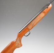 Weihrauch .22 air rifle with textured semi-pistol grip and forend, adjustable trigger and sound