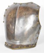 Steel breast plate / cuirass body armour with brass studs