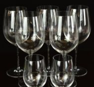 Thirteen Riedel Vinum Gourmet wine glasses comprising five 26cm tall and eight 16cm, tall in