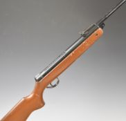 BSA Meteor Mk V .22 air rifle with semi-pistol grip and adjustable sights, serial number TH58155.