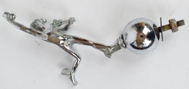 Two vintage car or similar chrome mascots comprising Bristol Blenheim aeroplane and a mythical