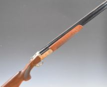 Bettinsoli 12 bore over and under ejector shotgun with gold inlaid birds to the lock and