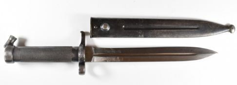 Swedish 1896 pattern bayonet with good stamps to crosspiece and ricasso, a 21cm double edged blade