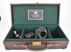 Guardian leather loader's case fitted for 300 shotgun cartridges, 51x24x13.5cm.