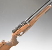 Reximex Pretensis .177 PCP air rifle with textured semi-pistol grip, adjustable comb and trigger and
