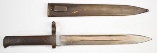 Austrian 1886 pattern Mannlicher bayonet with crossguard stamped 70.R.68, 6390, makers CE, WG to