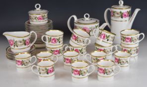 Royal Worcester tea and coffee service decorated in the Royal Garden pattern, approximately 44