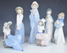 Six Nao figurines, tallest 24cm