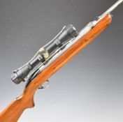 BSA Airsporter Mk II .22 under-lever air rifle with semi-pistol grip, adjustable sights and
