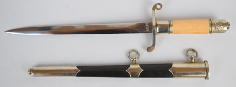 Polish Air Force Officer's dress dagger with coat of arms to pommel and marked 30192 to ricasso,
