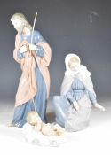 Three Nao nativity figures, tallest 22cm