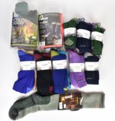 Eighteen pairs of Pennine Soft Cotton Seal Skinz and similar socks, sizes 4-13, unused in original