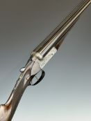 W & J Jeffery & Co 12 bore side by side ejector shotgun with scrolling engraving to the named locks,