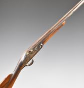 Hyde percussion converted from flintlock muzzle loading sporting gun with named and engraved lock,