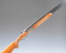 Zabala 12 bore over and under ejector shotgun with engraved locks, underside, trigger guard and