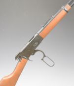 BBM Bruni SRL Winchester Model 1894 style 8mm lever action rifle with wooden stock and forend,