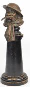 Old Bill car mascot cast in bronze with Bruce Bairnsfather to helmet, marked copyright 669204 to