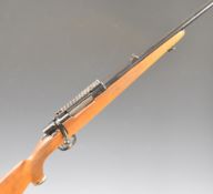 Zastava .308 bolt-action rifle with chequered semi-pistol grip and forend, raised cheek piece, sling