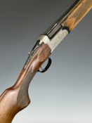 Breda 20 bore over and under ejector shotgun with engraved locks, underside, trigger guard, top