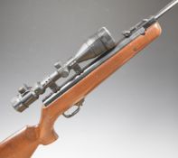 Weihrauch Theoben HW90 .22 air rifle with chequered semi-pistol grip, raised cheek piece, adjustable