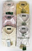 Six Alan Paine and Oxford Blue gentleman's shirts, sizes S-XL, all unworn and in original