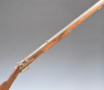 Ardesa .54 percussion hammer action muzzle loading rifle with adjustable sights, brass spurred