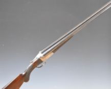 W Richards of Liverpool 12 bore side by side live pigeon shotgun with engraved birds to the named