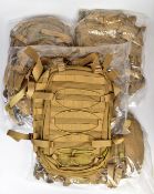 Five hunting, military or army style backpacks/ bags, all unused in original packaging.