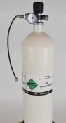 Approximately 7 litre 10.4kg compressed air bottle suitable for re-filling PCP air rifles, with