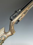 Air Arms S510 Carbine .177 PCP air rifle with laminated show wood stock, textured semi-pistol grip