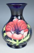Moorcroft pedestal vase decorated in the Anemone pattern, H16cm
