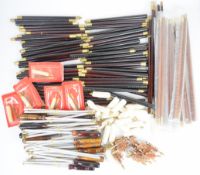 A large collection of shotgun cleaning rods comprising ten 12, 16 and 20 bore 2-piece brass tipped