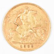 1909 Edward VII gold half sovereign