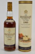 The Macallan 18 Years Old Single Highland Malt Scotch Whisky, 1983, 43% vol, 70cl, in original