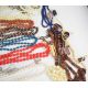 A collection of costume jewellery including beaded necklaces, pearl earrings, pheasant brooch, - Image 9 of 9