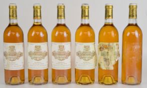 Six bottles of Chateau Coutet a Barsac Sauternes, Premier Cru Classé 1988, 13.5% vol, 75cl. PLEASE