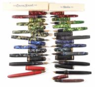 Seventeen Conway Stewart fountain pens including The Dinkie, 12, 286, 388 and 75, two in original