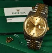 Rolex Oyster Perpetual Datejust gentleman's automatic wristwatch ref. 116233 with date aperture,