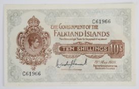 Falkland Islands 1938 10 Shillings banknote