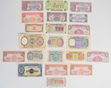 Seventeen British Armed Forces Special Vouchers, including set of 1943 (first issue) notes