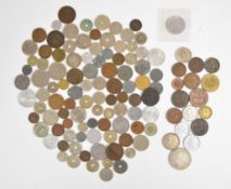 19th and early 20thC European base metal and silver coins including Russia, Austria, Denmark, Italy,