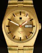 Tissot PR516 GL gentleman's automatic wristwatch with day and date apertures, luminous hands, two-
