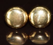 A pair of 9ct gold earrings, 2.2g